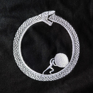 Sisyphus in Ouroboros - Embroidered - Premium Hoodie