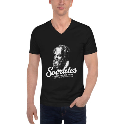 Socrates - Corrupting the youth - Unisex V-Neck T-Shirt