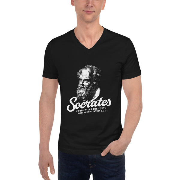 Socrates - Corrupting the youth - Unisex V-Neck T-Shirt