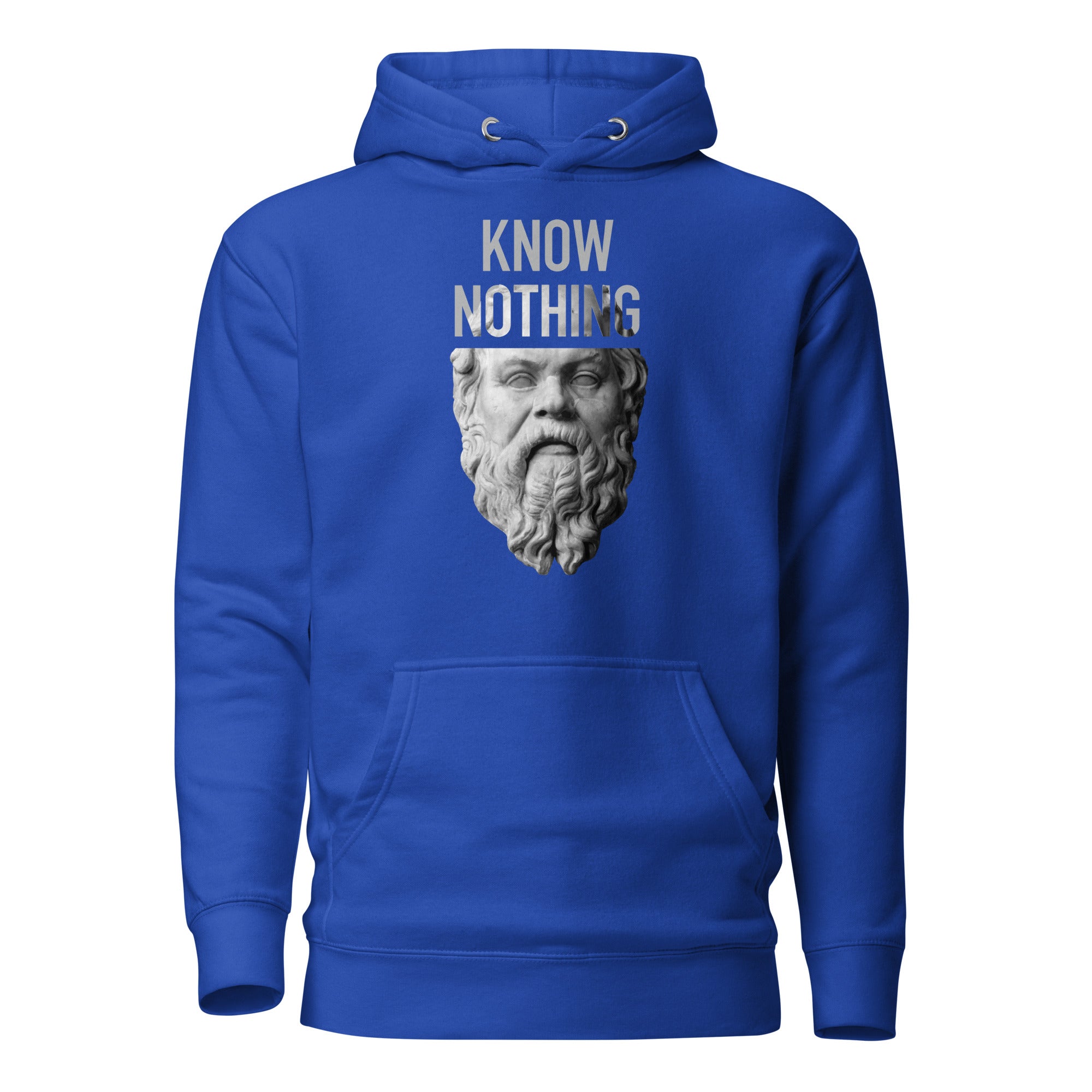 Socrates - Know Nothing - Premium Hoodie - Team Royal - The Philosopher's Shirt