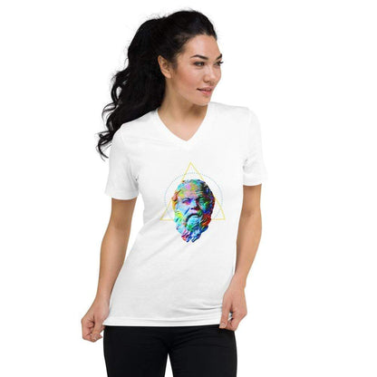 Socrates - Vivid Colours For Trippy Heads - Unisex V-Neck T-Shirt