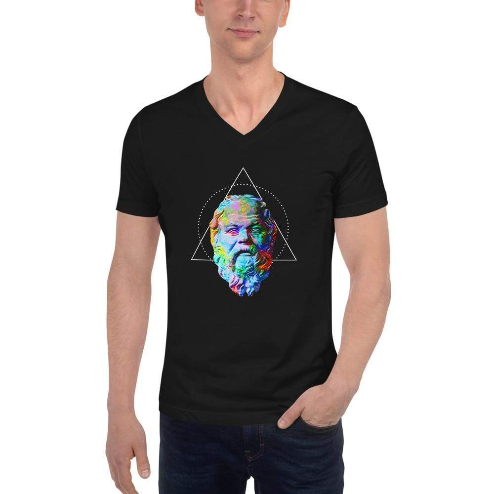Socrates - Vivid Colours For Trippy Heads - Unisex V-Neck T-Shirt