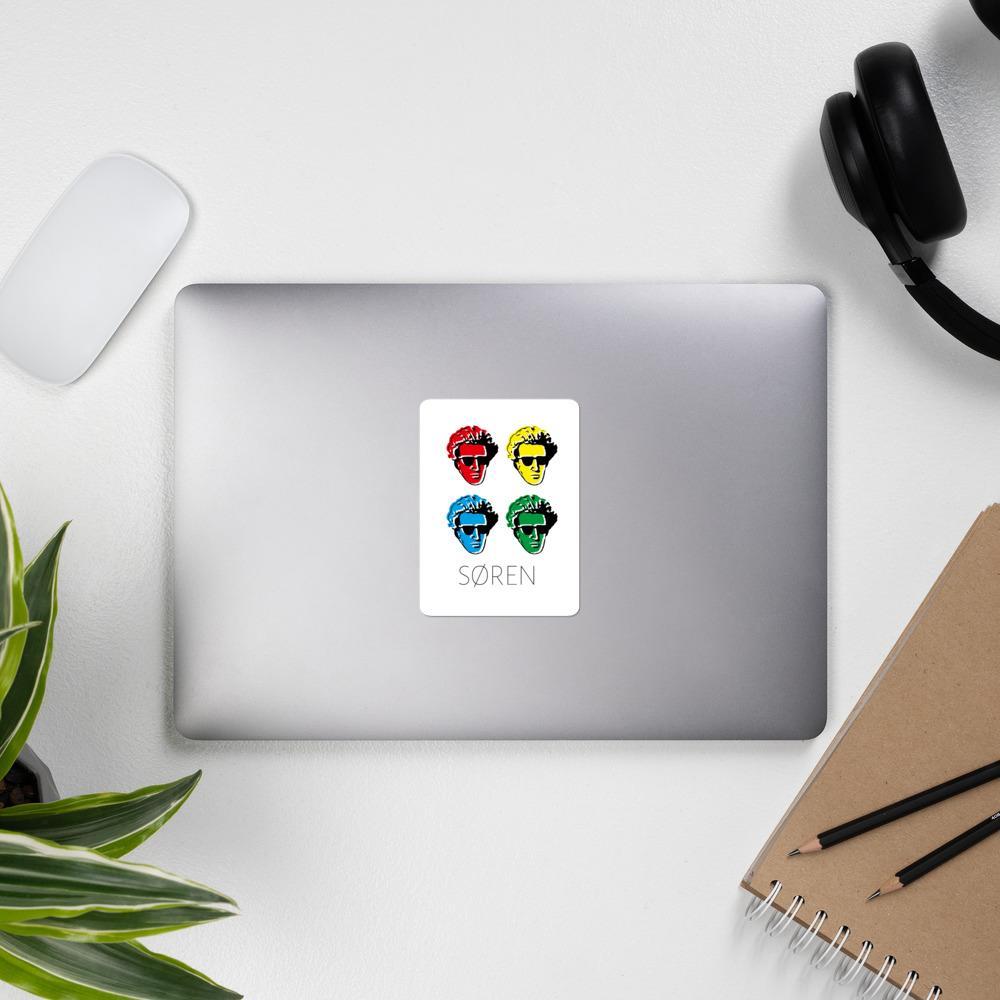 Soeren Kierkegaard Pop Art - Sticker-Sticker-The Philosopher's Shirt