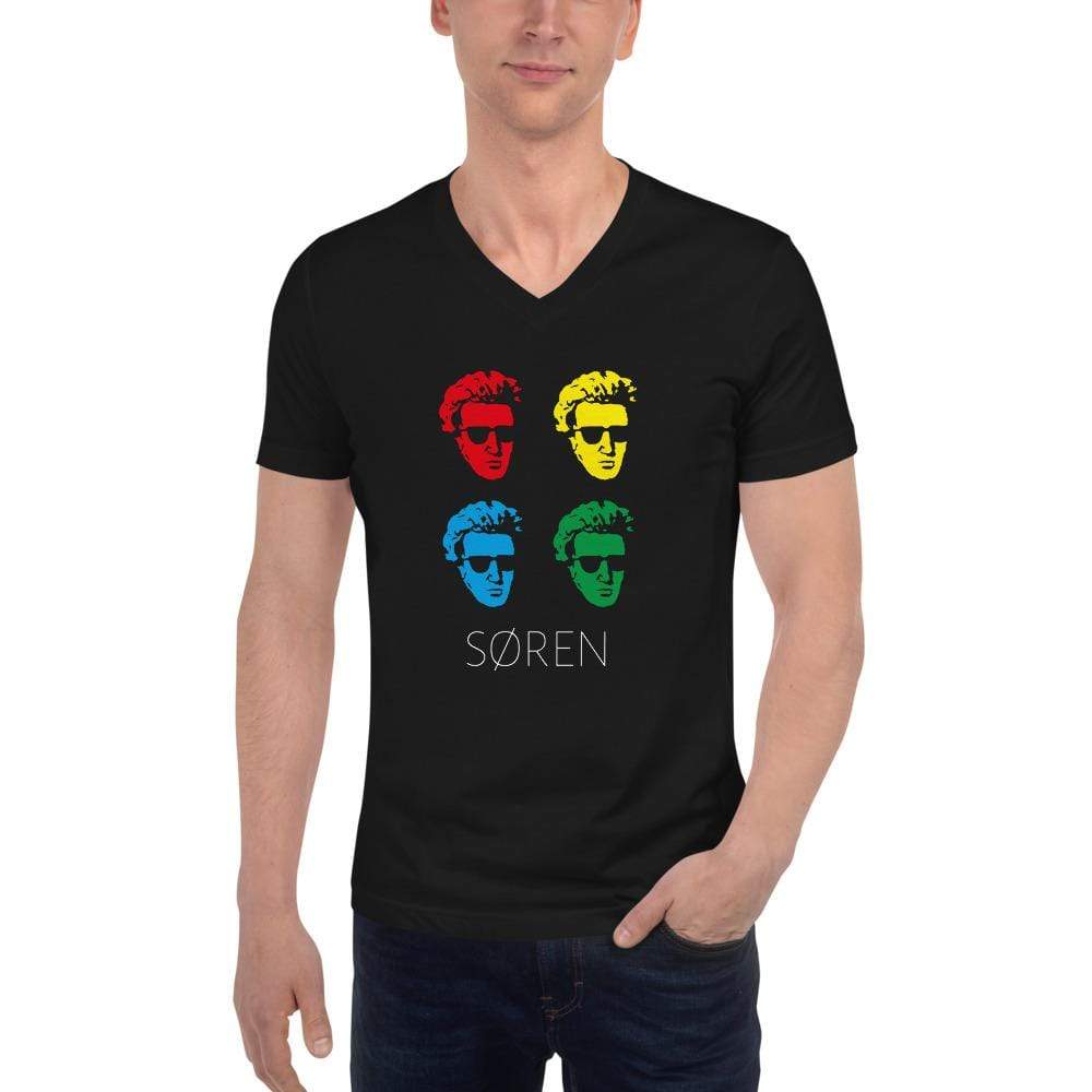 Soeren Kierkegaard Pop Art - Unisex V-Neck T-Shirt