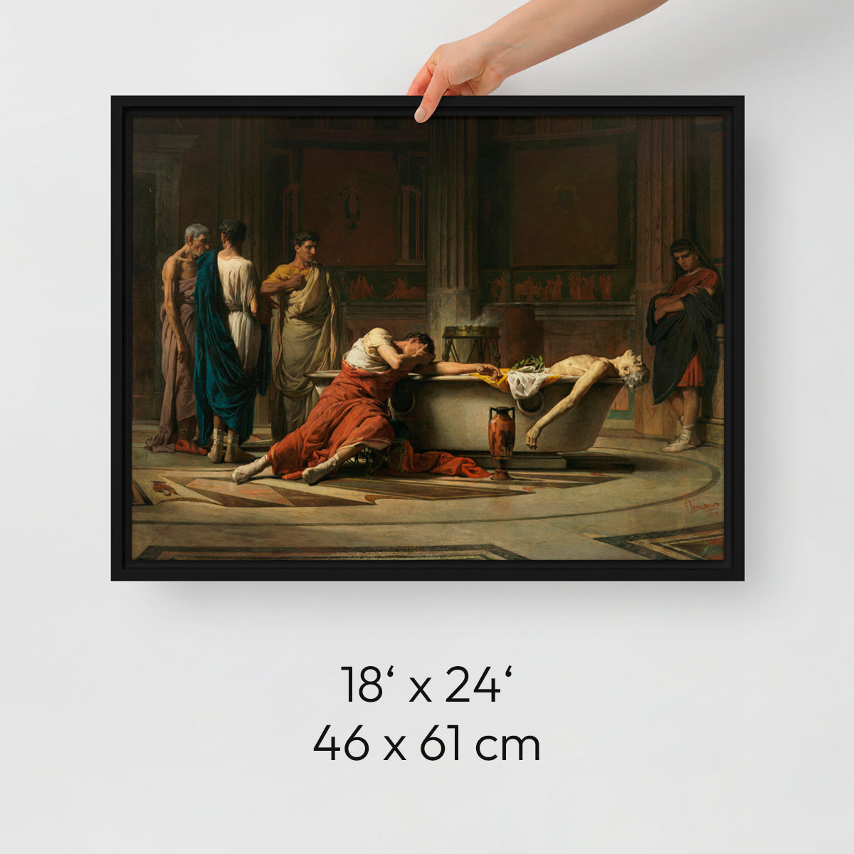Death of Seneca - Framed Canvas - The Philosopher's Shirt