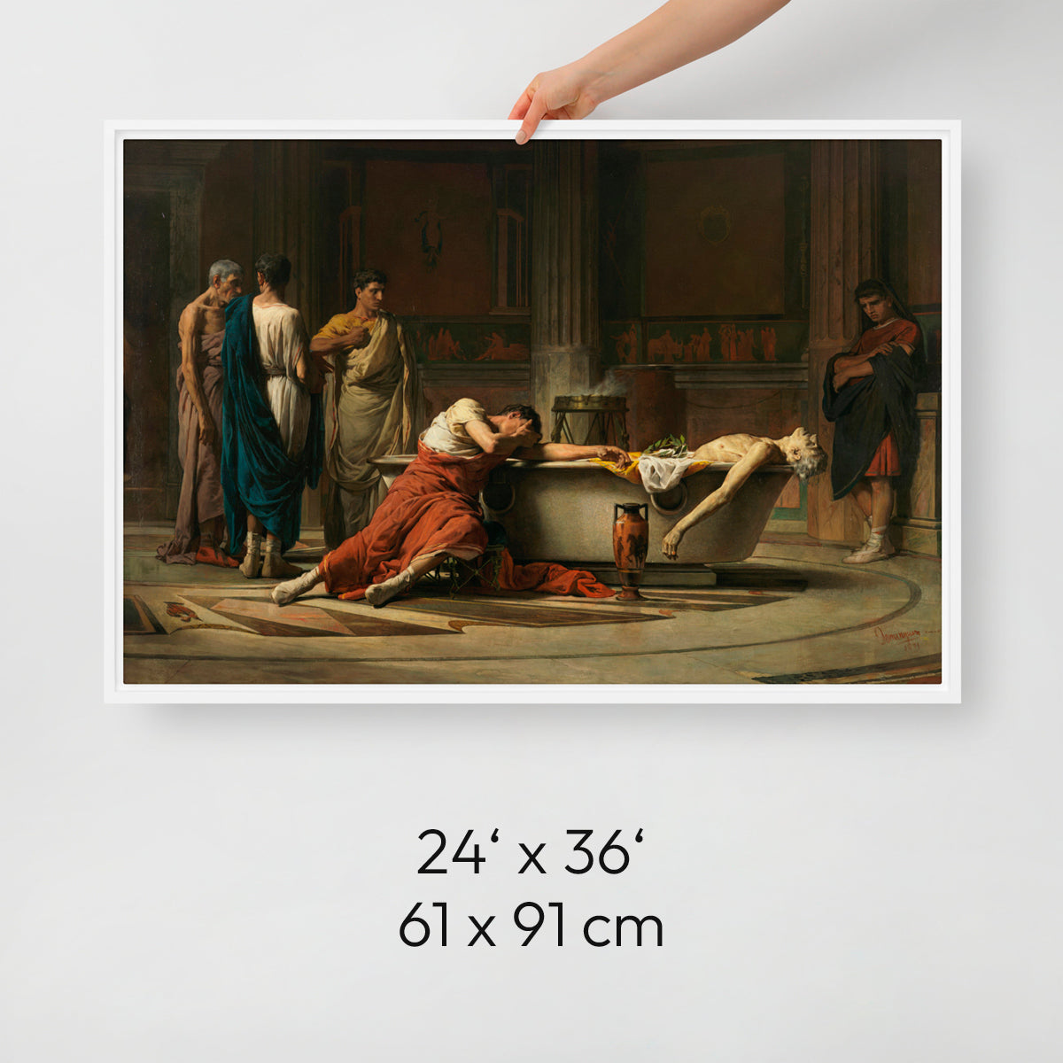Death of Seneca - Framed Canvas - The Philosopher's Shirt