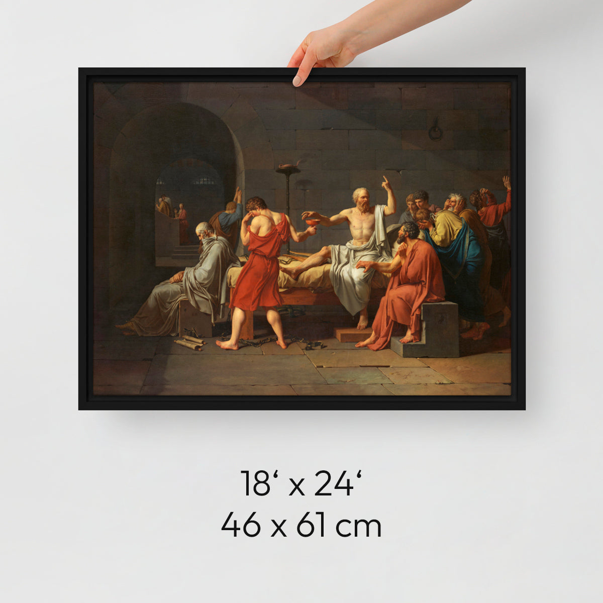 The Death of Socrates - Framed Canvas - The Philosopher's Shirt