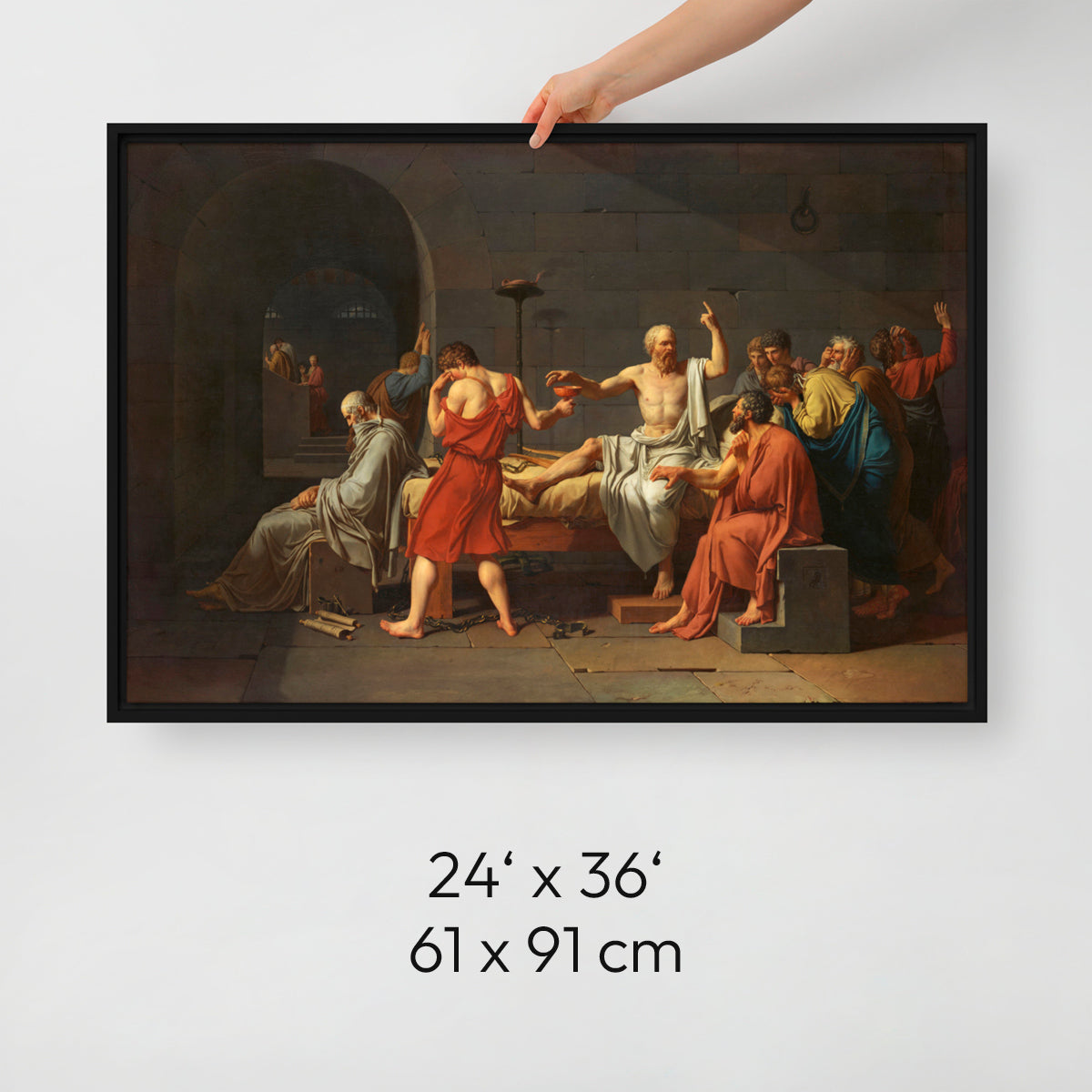 The Death of Socrates - Framed Canvas - The Philosopher's Shirt