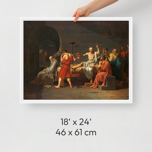The Death of Socrates - Framed Canvas