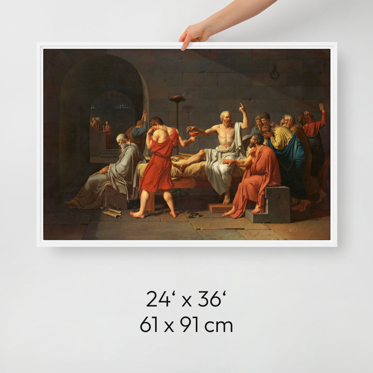 The Death of Socrates - Framed Canvas - The Philosopher's Shirt