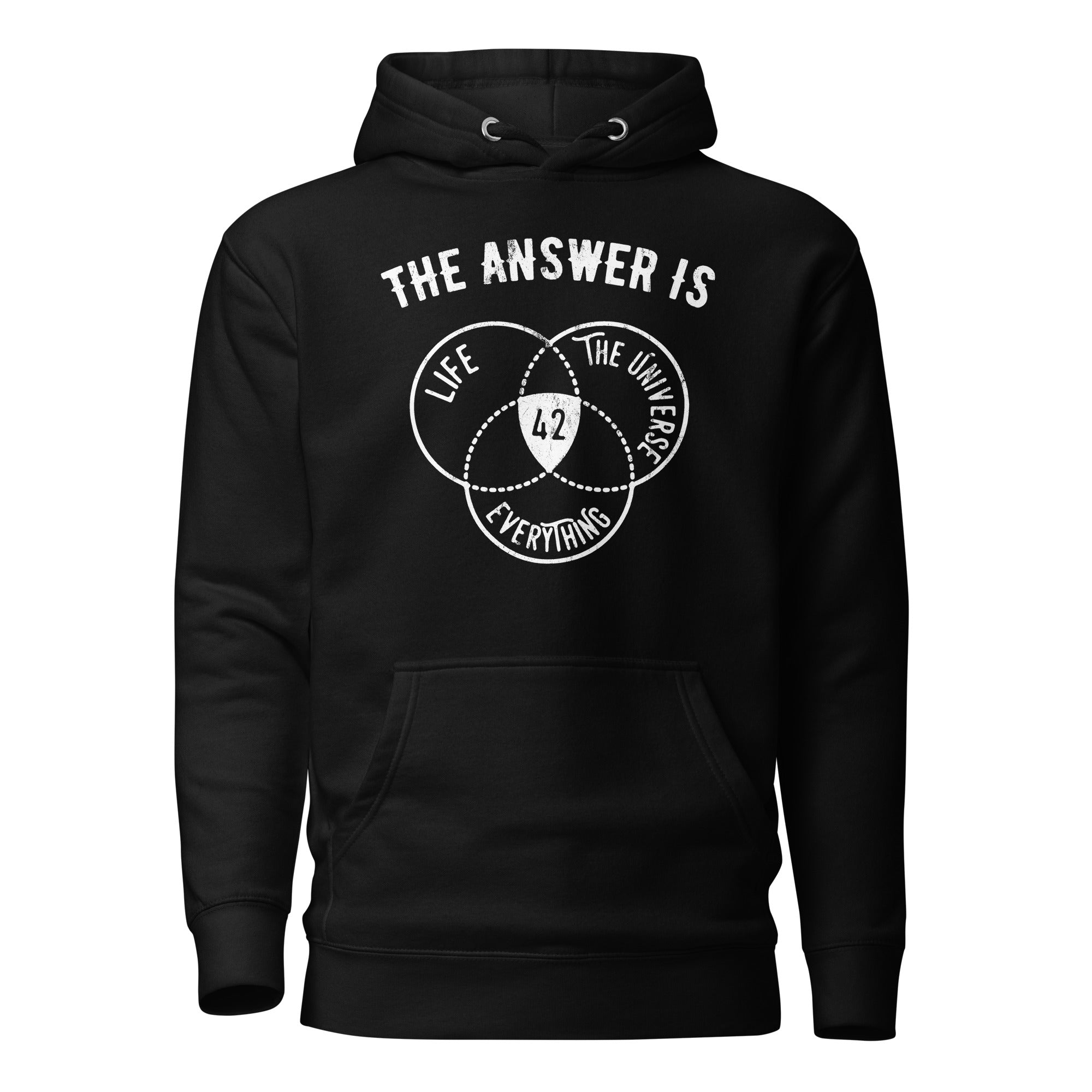 The Answer Is Always 42 - Premium Hoodie - Black - The Philosopher's Shirt