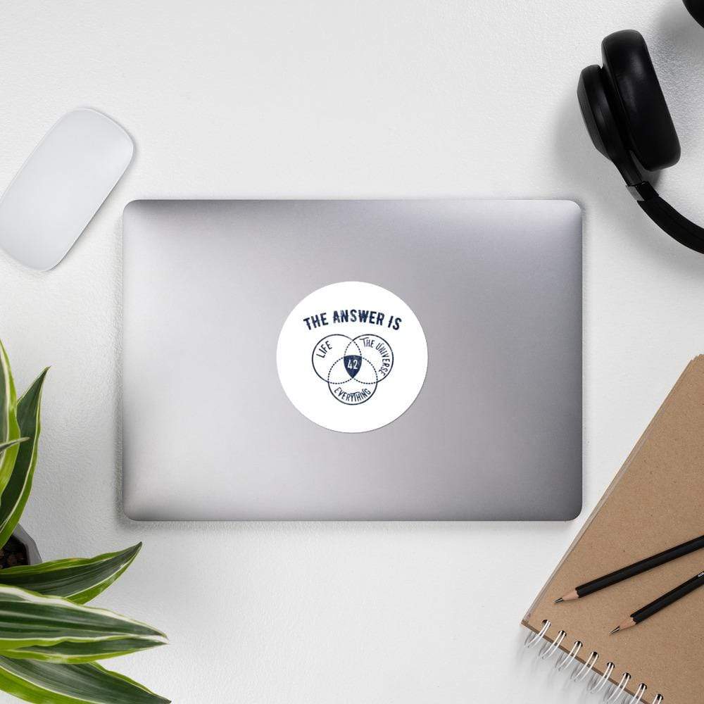 The Answer Is Always 42 - Sticker - 10 x 10 cm | 4 x 4 inches - The Philosopher's Shirt