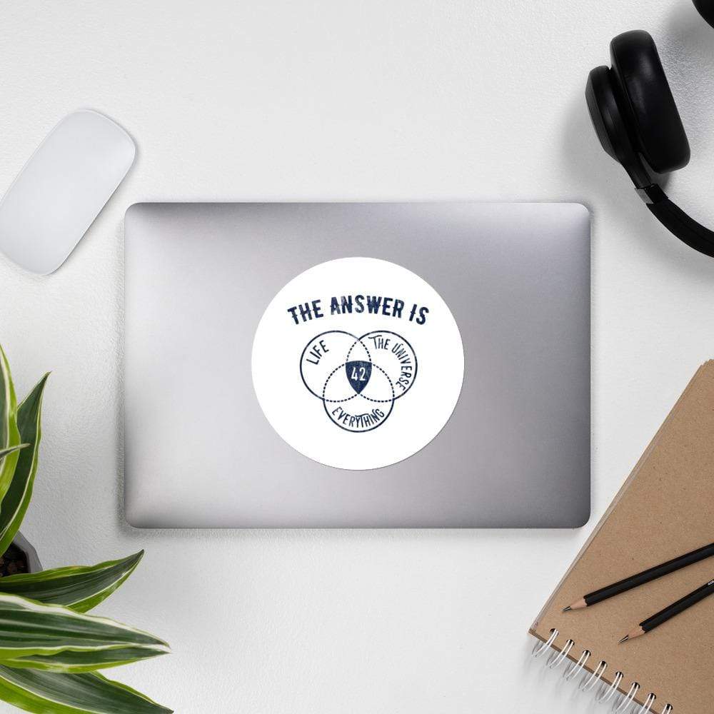 The Answer Is Always 42 - Sticker-Sticker-The Philosopher's Shirt
