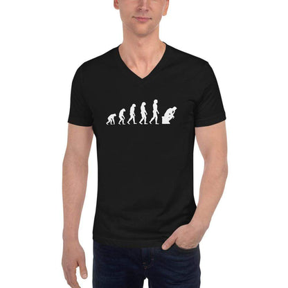 The Thinker Evolution - Unisex V-Neck T-Shirt