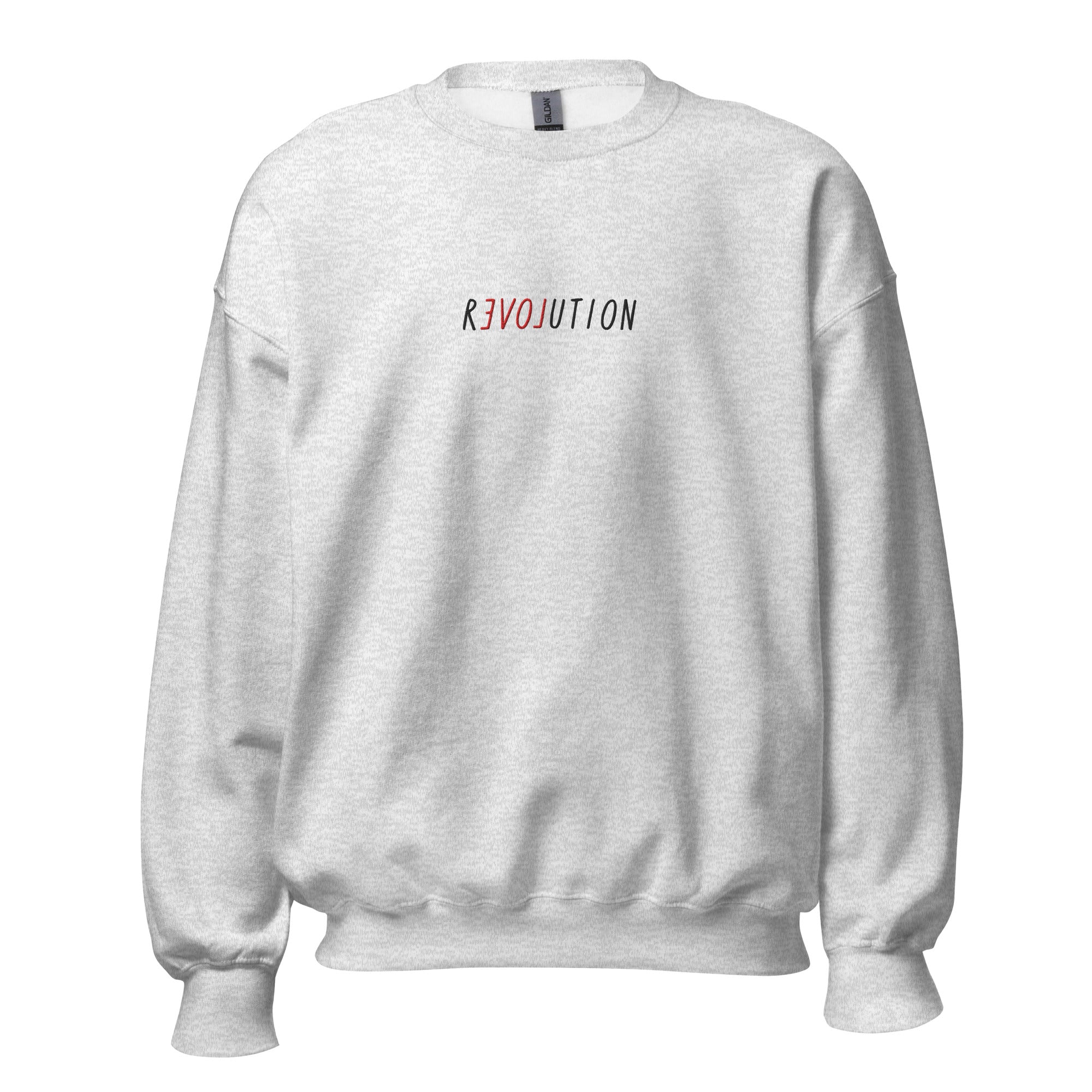 There Is Love In Revolution - Embroidered - Sweatshirt - Ash - The Philosopher's Shirt