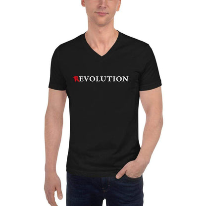 There is Evolution in Revolution - Unisex V-Neck T-Shirt