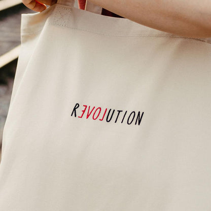 There is Love in Revolution - Embroidered - Eco Tote Bag