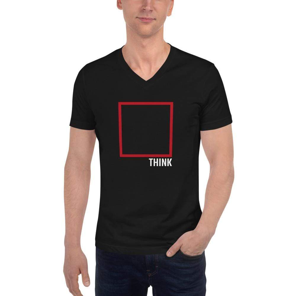 Think Outside The Box - Minimal Edition - Unisex V-Neck T-Shirt