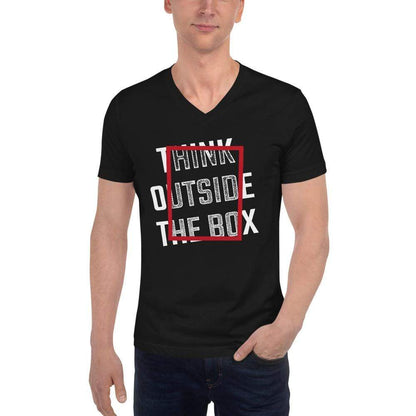 Think Outside The Box - Unisex V-Neck T-Shirt