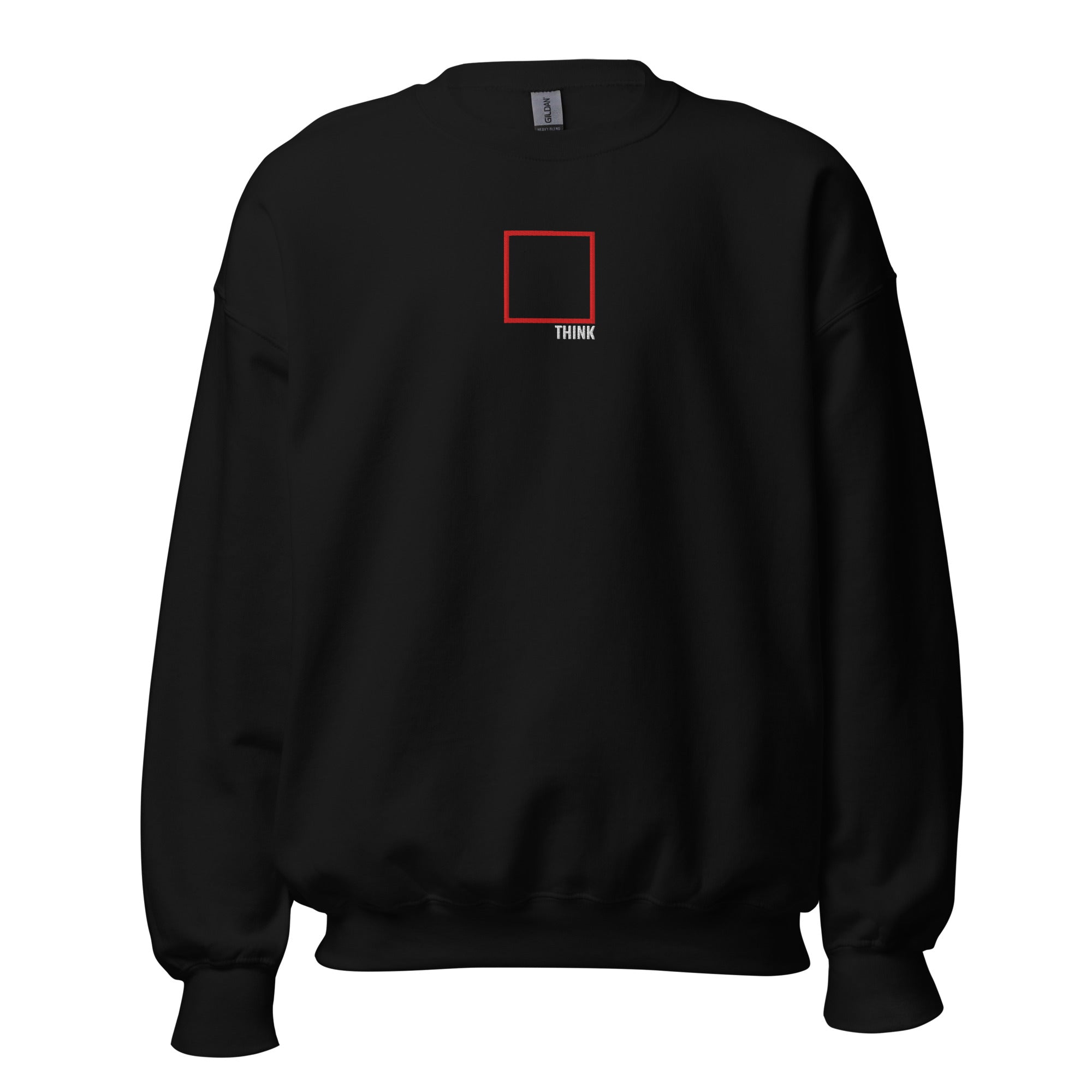 Think Outside the Box - Embroidered - Sweatshirt-Embroidered Sweatshirt-The Philosopher's Shirt