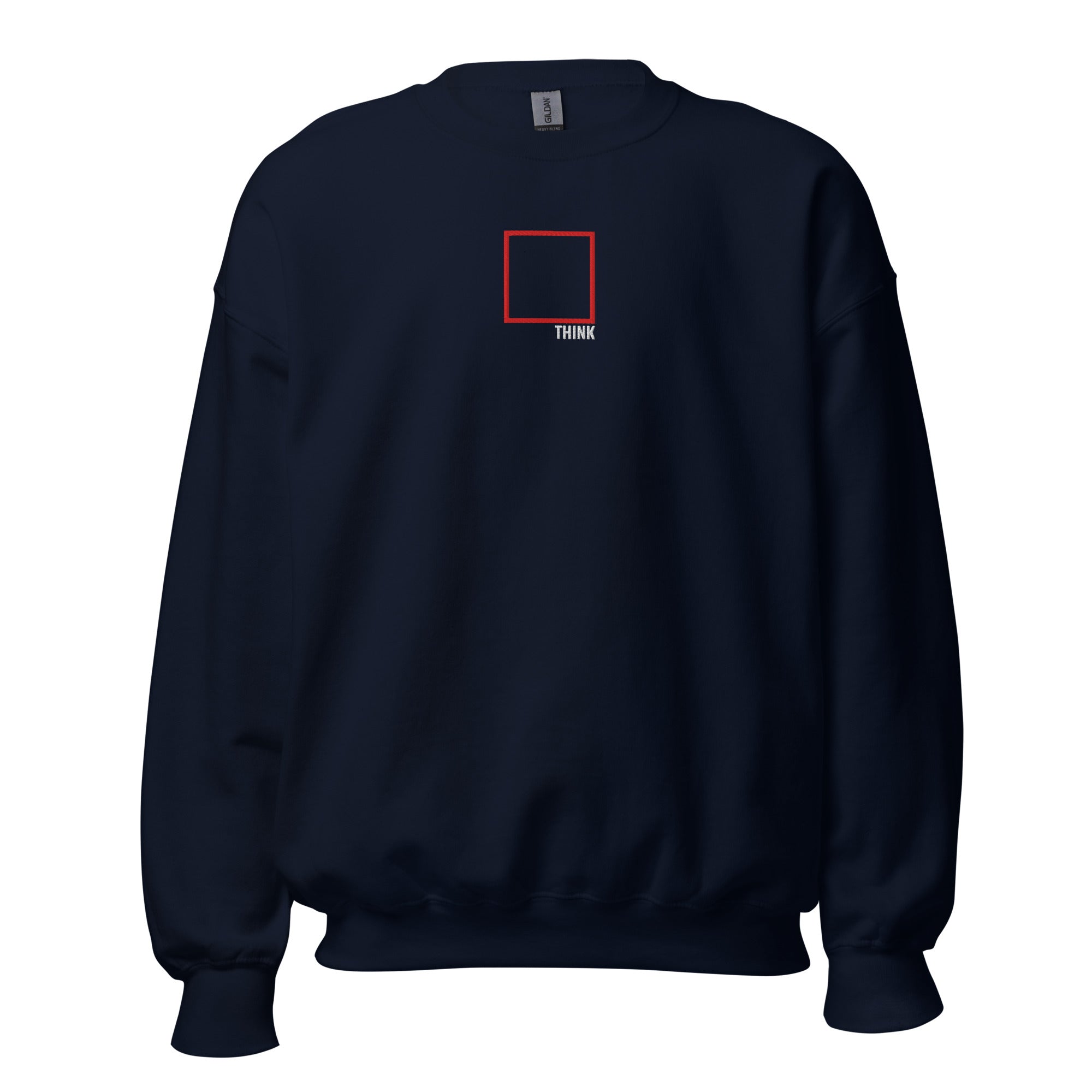 Think Outside the Box - Embroidered - Sweatshirt-Embroidered Sweatshirt-The Philosopher's Shirt