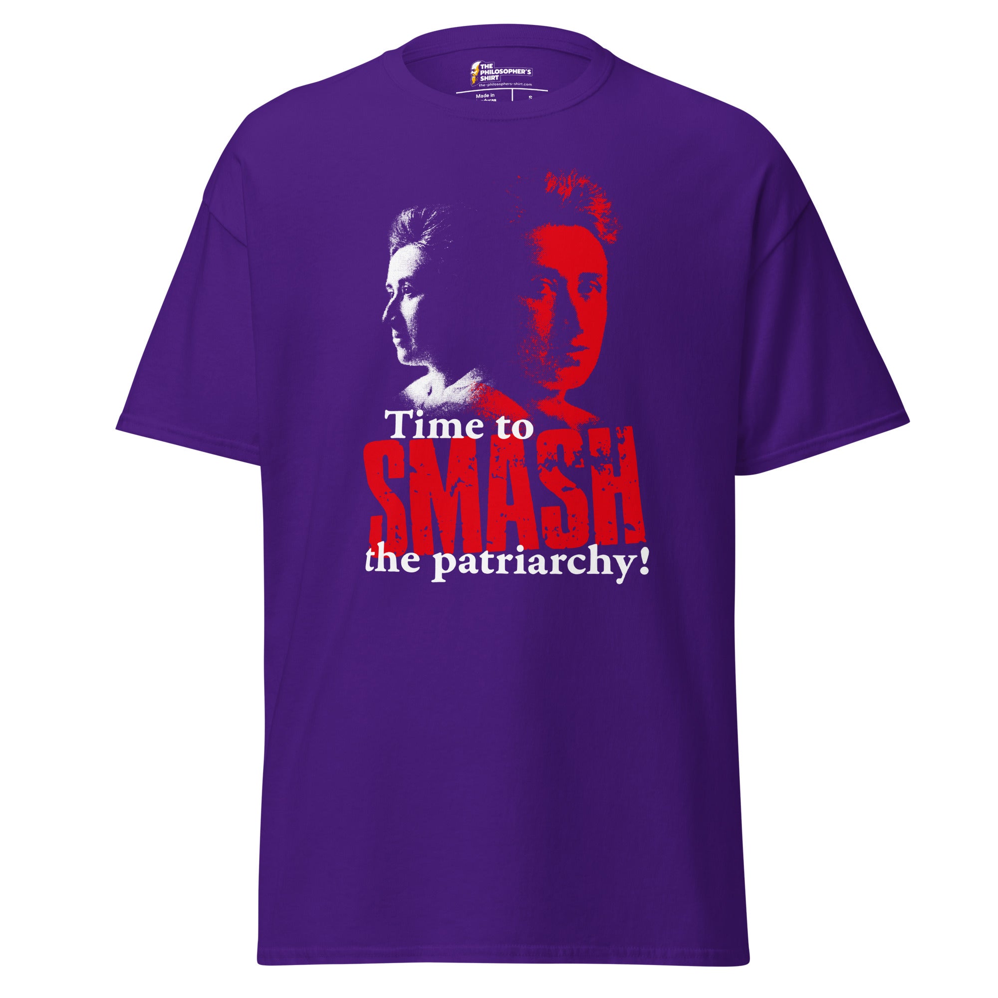 Time to SMASH the patriarchy! by Rosa Luxemburg - Unisex Classic T-Shirt-Unisex Classic T-Shirt-The Philosopher's Shirt