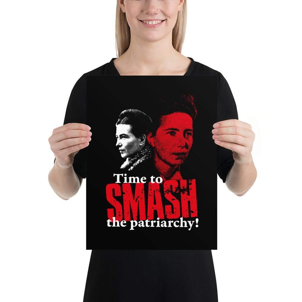 Time to SMASH the patriarchy! by Simone de Beauvoir - Poster