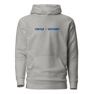 Virtud sobre Victoria - Bordado - Sudadera con capucha Premium
