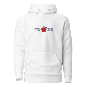 Una manzana al día - Bordado - Sudadera con capucha Premium