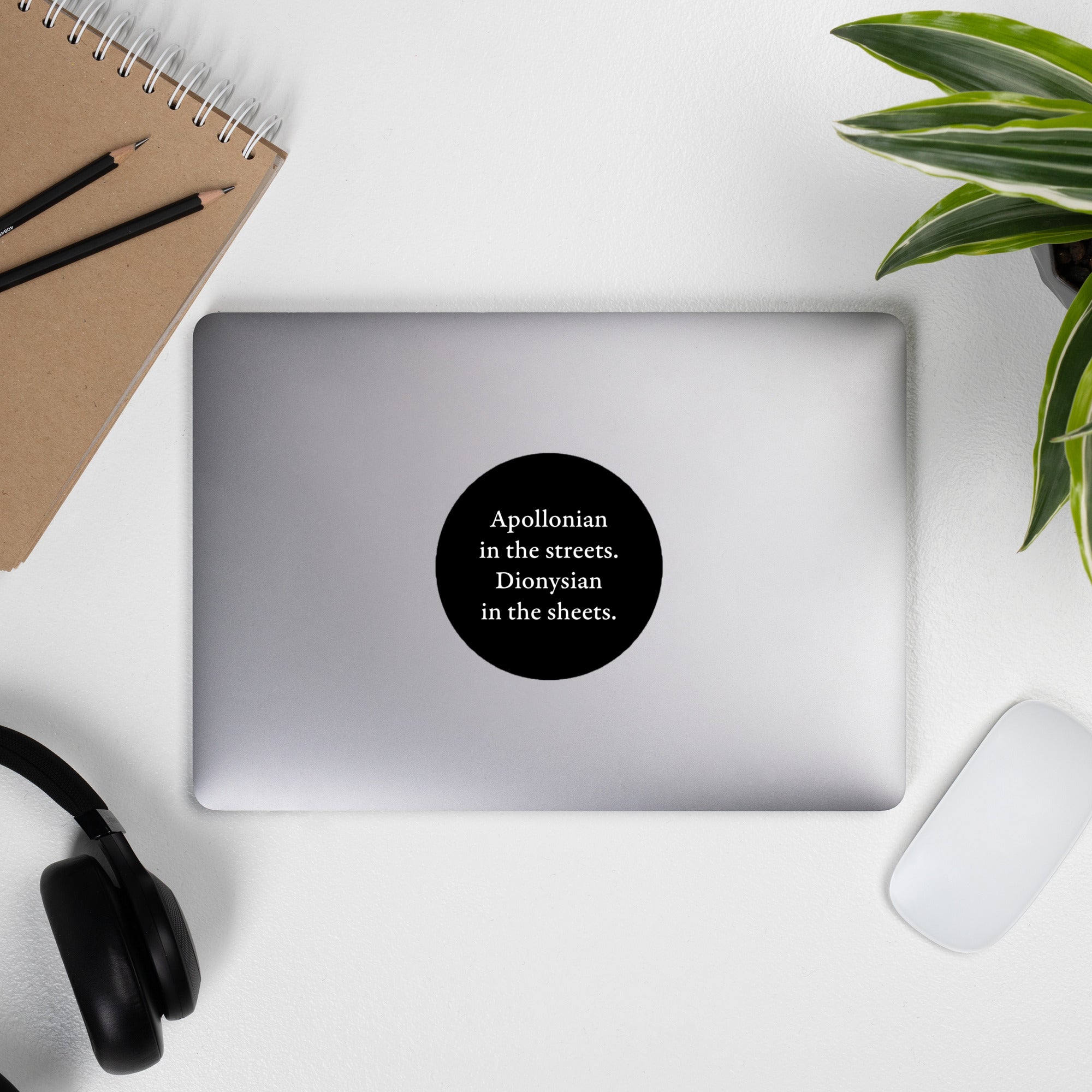 Apollonian in the streets, Dionysian in the sheets - stickers - The Philosopher's Shirt