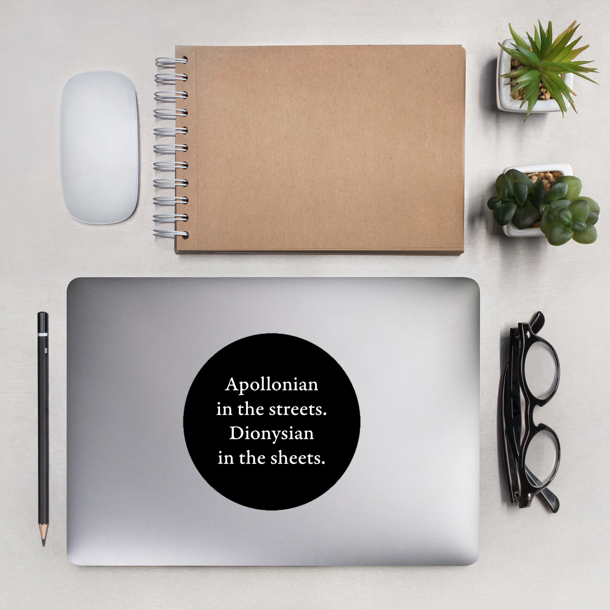 Apollonian in the streets, Dionysian in the sheets - stickers - The Philosopher's Shirt
