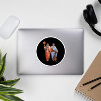 Aristotle and Plato with Basketballs - Sticker - 14 x 14 cm | 5.5 x 5.5 inches