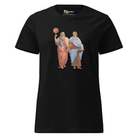 Aristotle and Plato with Basketballs - Women’s T-shirt - Black / S