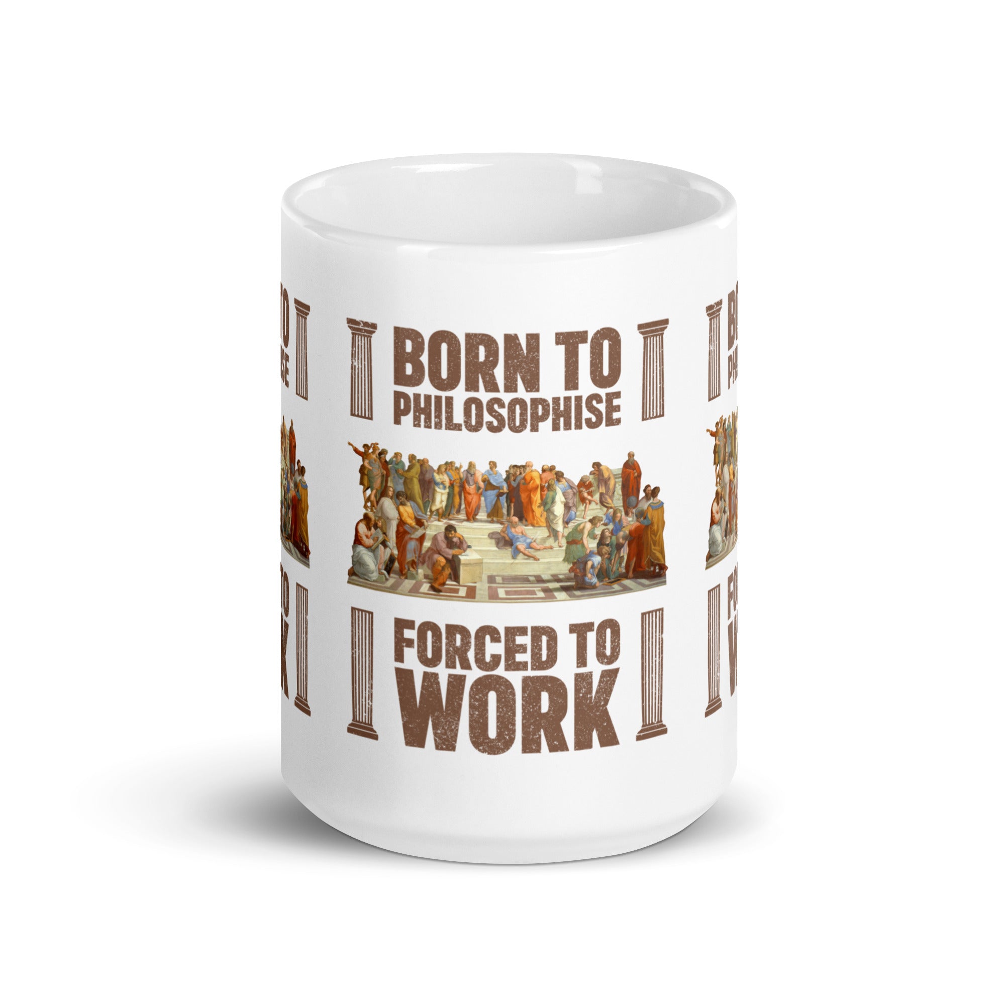 Born To Philosophise Forced To Work - Mug - The Philosopher's Shirt