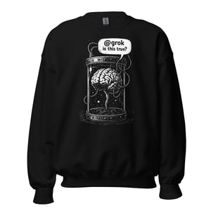 Brain in a vat asking AI - Sweatshirt