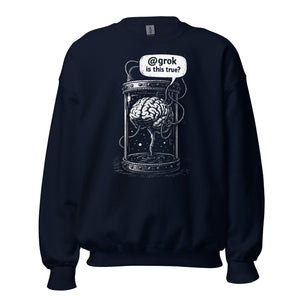 Brain in a vat asking AI - Sweatshirt