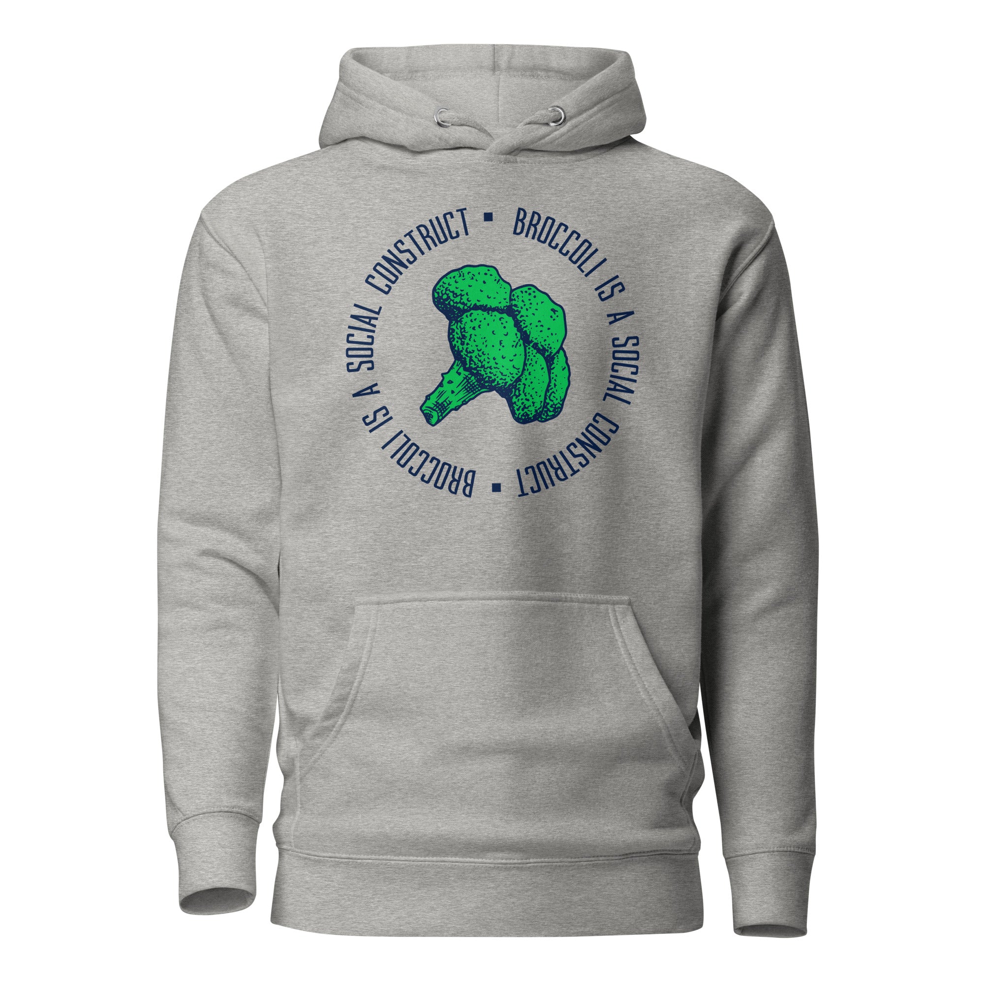 I broccoli sono un costrutto sociale - Felpa con cappuccio Premium - Carbon Grey - The Philosopher's Shirt