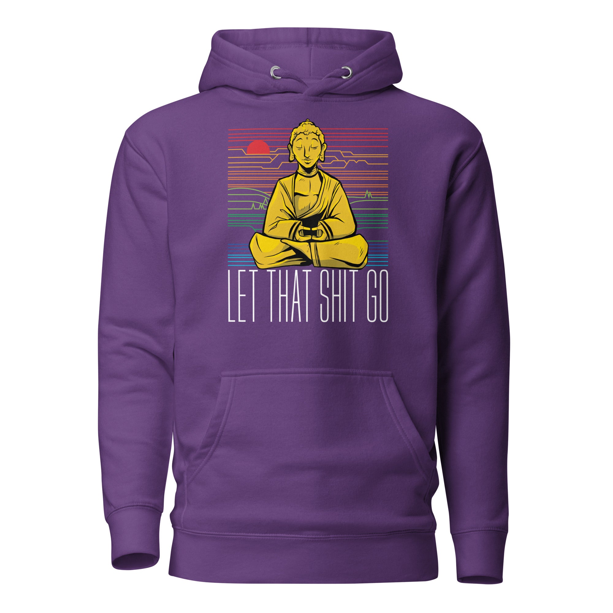 Buddha - Let that shit go - Premium Hoodie - Purple - The Philosopher's Shirt