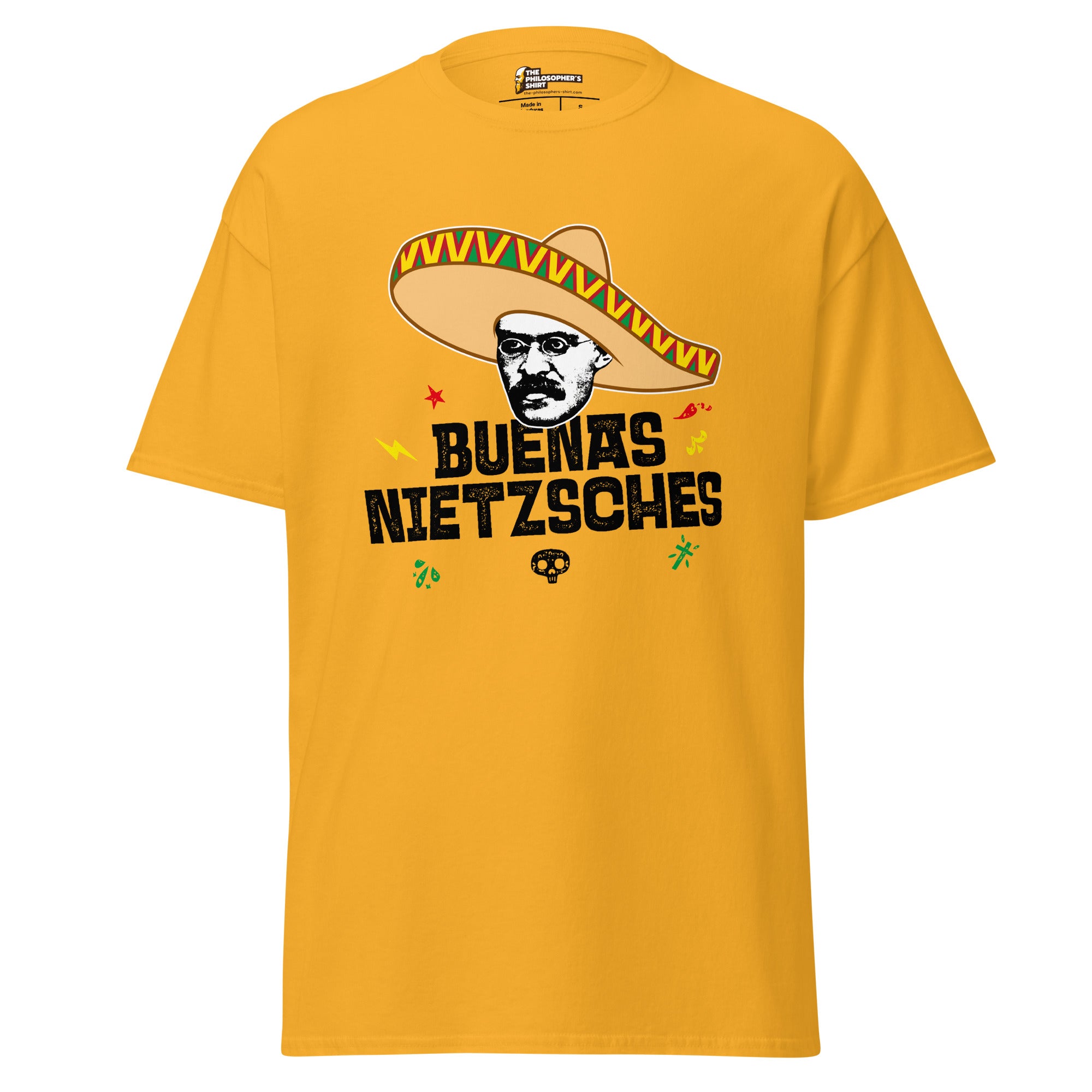 Buenas Nietzsches - Unisex Classic T-Shirt - Gold - The Philosopher's Shirt