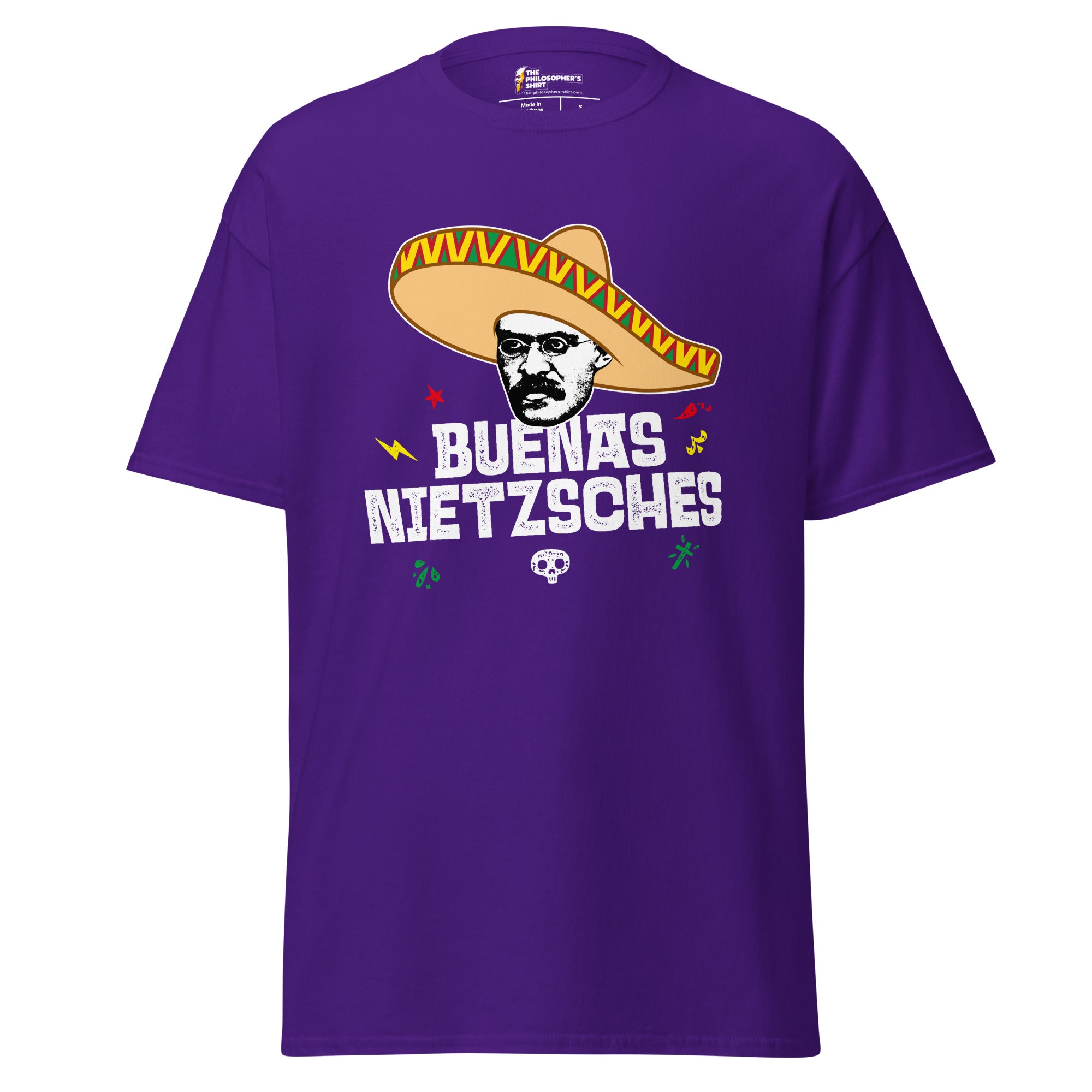 Buenas Nietzsches - Unisex Classic T-Shirt - Purple - The Philosopher's Shirt