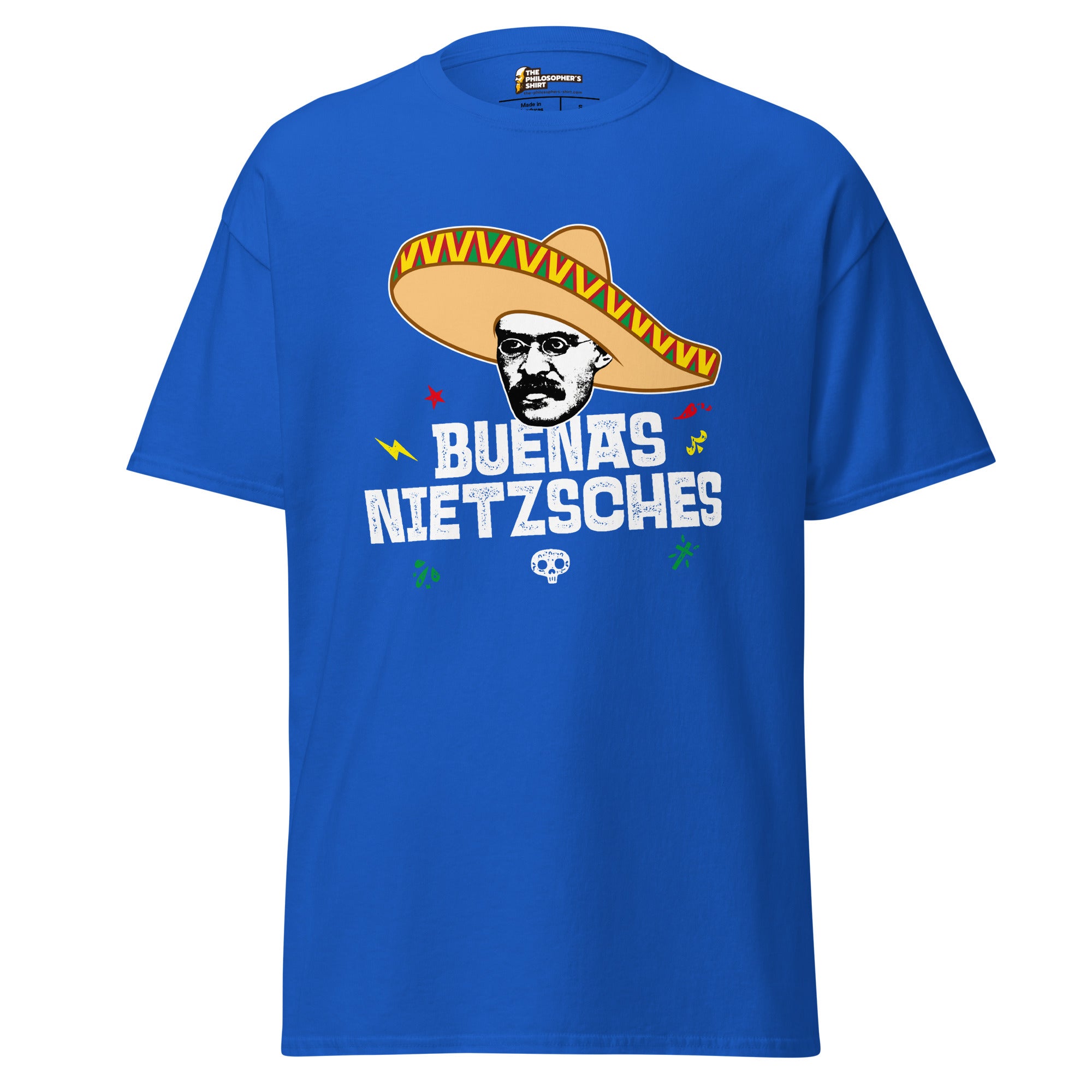 Buenas Nietzsches - Unisex Classic T-Shirt - Royal - The Philosopher's Shirt
