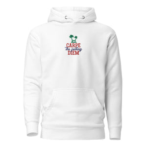 Carpe the fucking diem - Ricamato - Felpa con cappuccio Premium