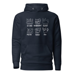 Gatto d'artista - Felpa con cappuccio premium