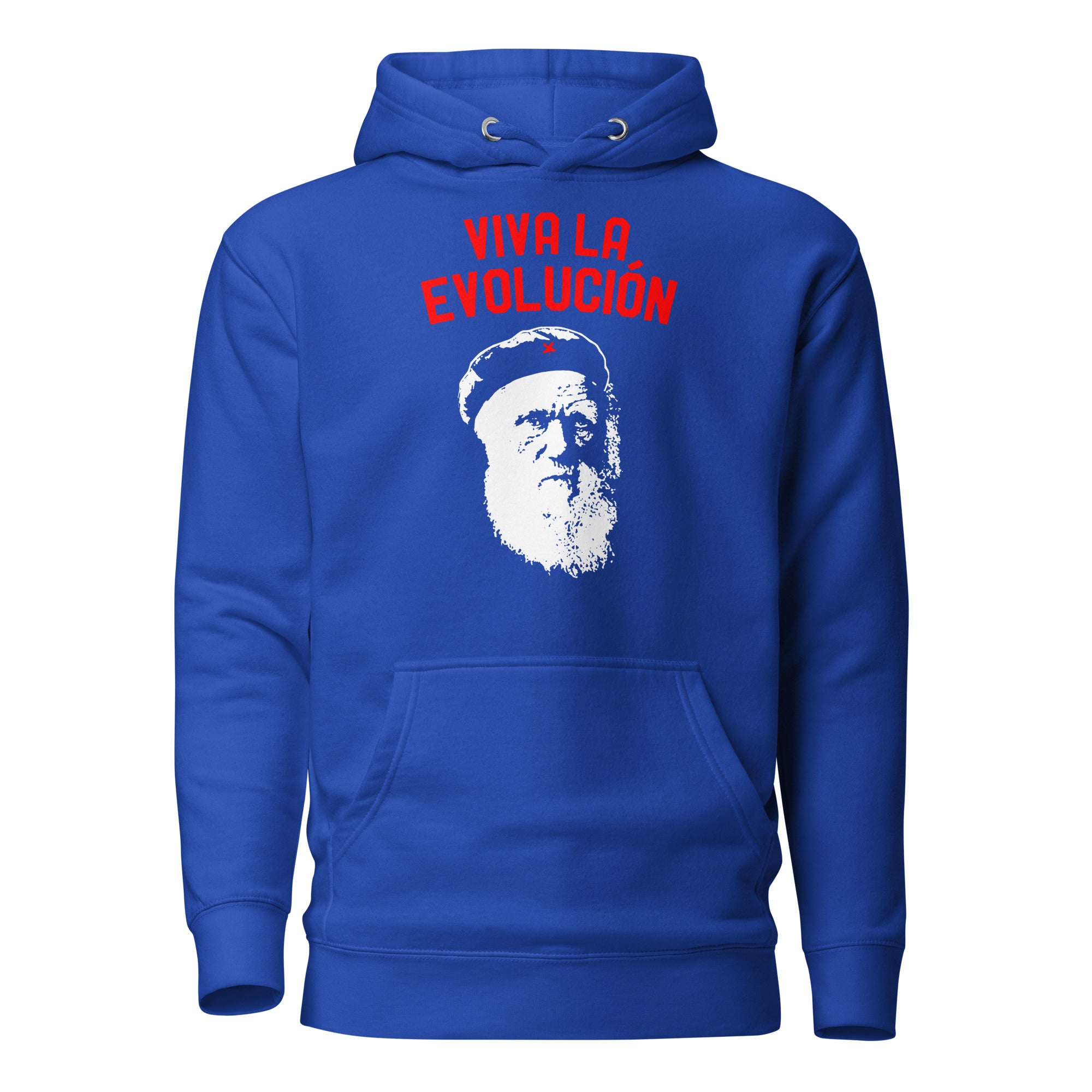 Darwin - Viva la Evolucion - Felpa con cappuccio Premium - Team Royal - The Philosopher's Shirt