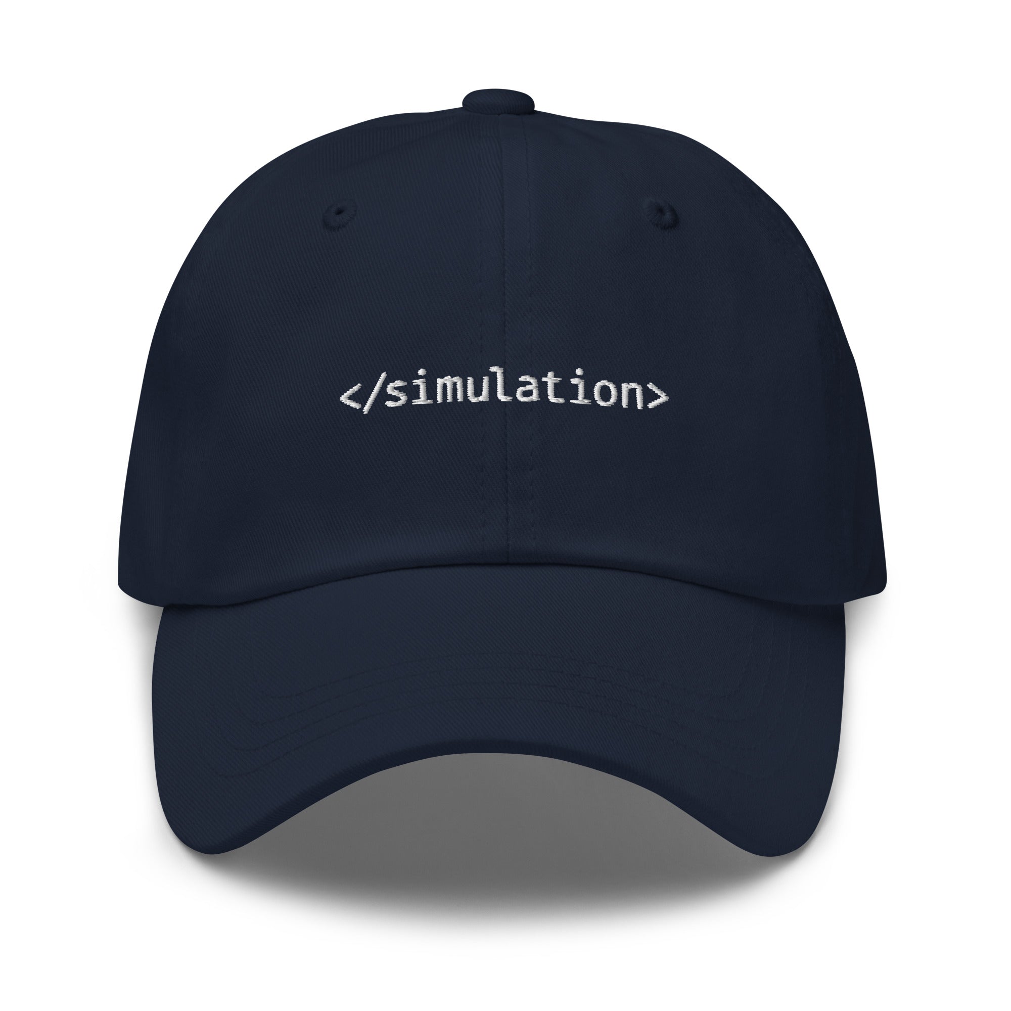End of simulation - Embroidered - Cap - Navy - The Philosopher's Shirt