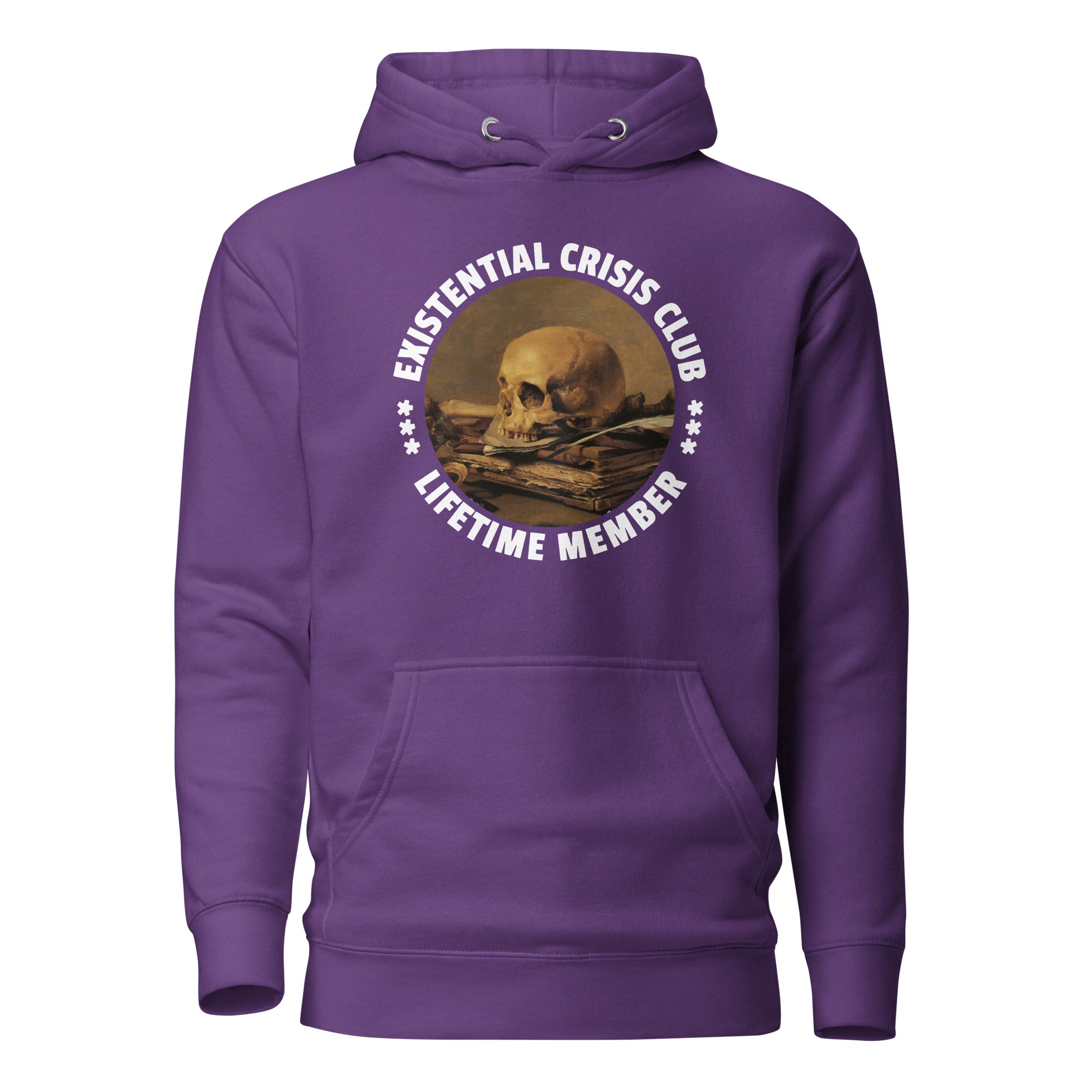 Existential Crisis Club - Lifetime Member - Premium Hoodie - Purple - The Philosopher's Shirt