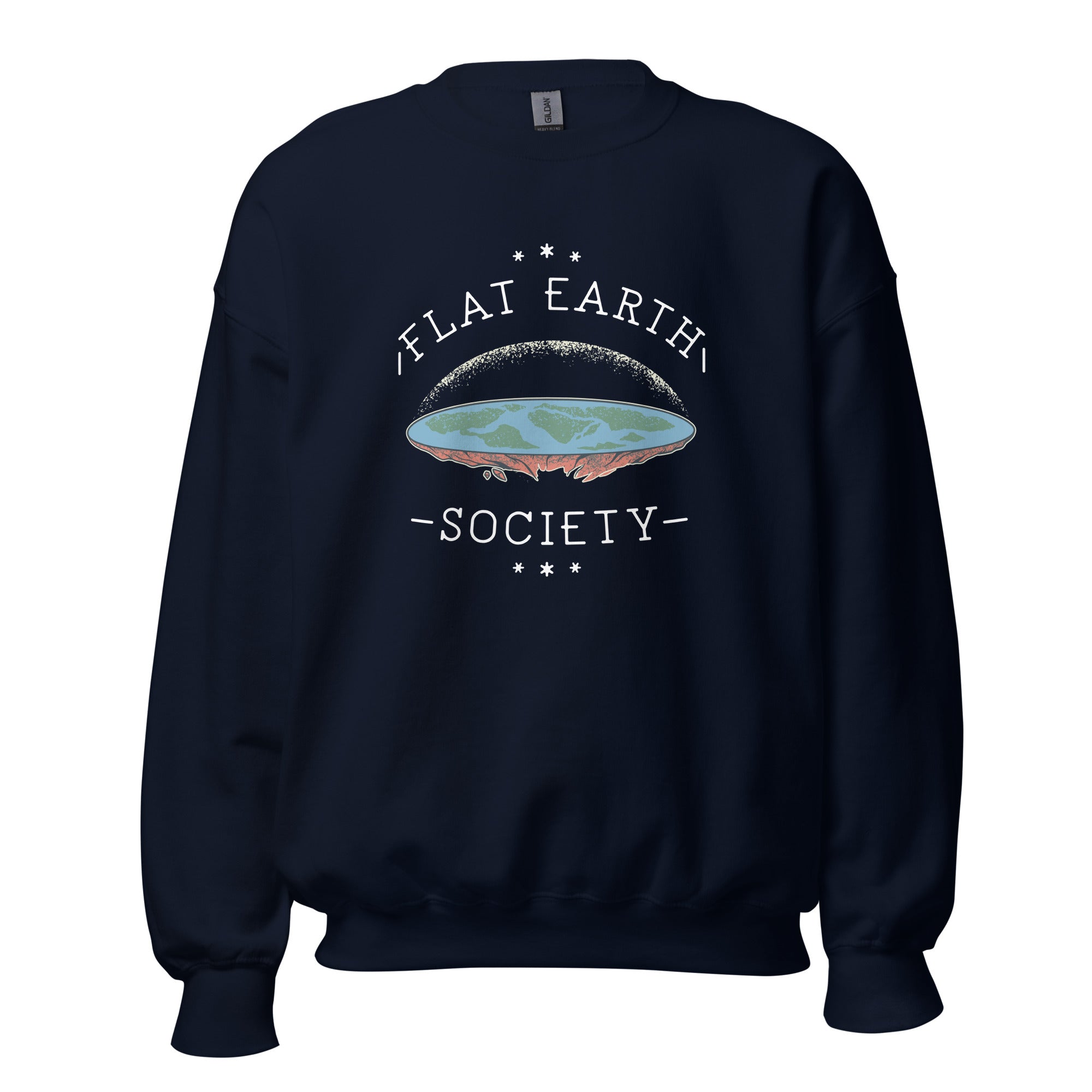 Flat Earth Society - Sweatshirt - Navy - The Philosopher's Shirt