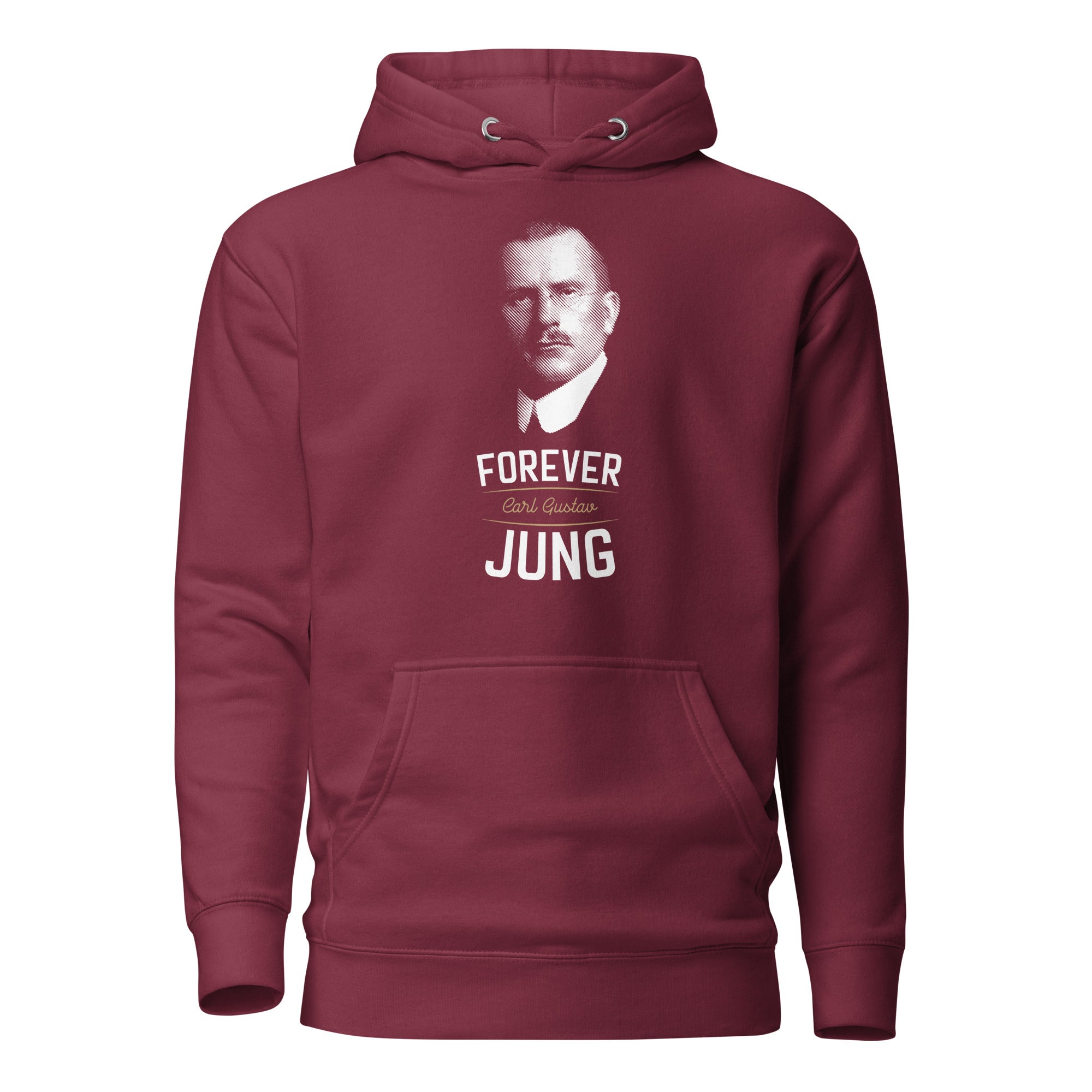Forever Carl Gustav Jung - Premium Hoodie - Maroon - The Philosopher's Shirt