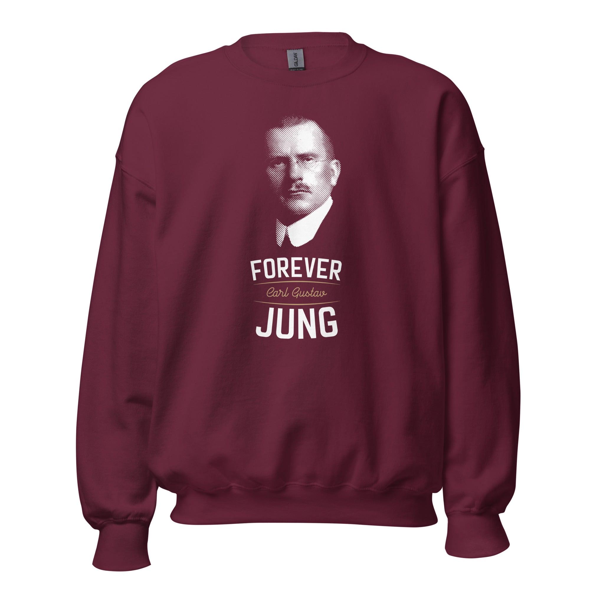 Forever Carl Gustav Jung - Sweatshirt - Maroon - The Philosopher's Shirt