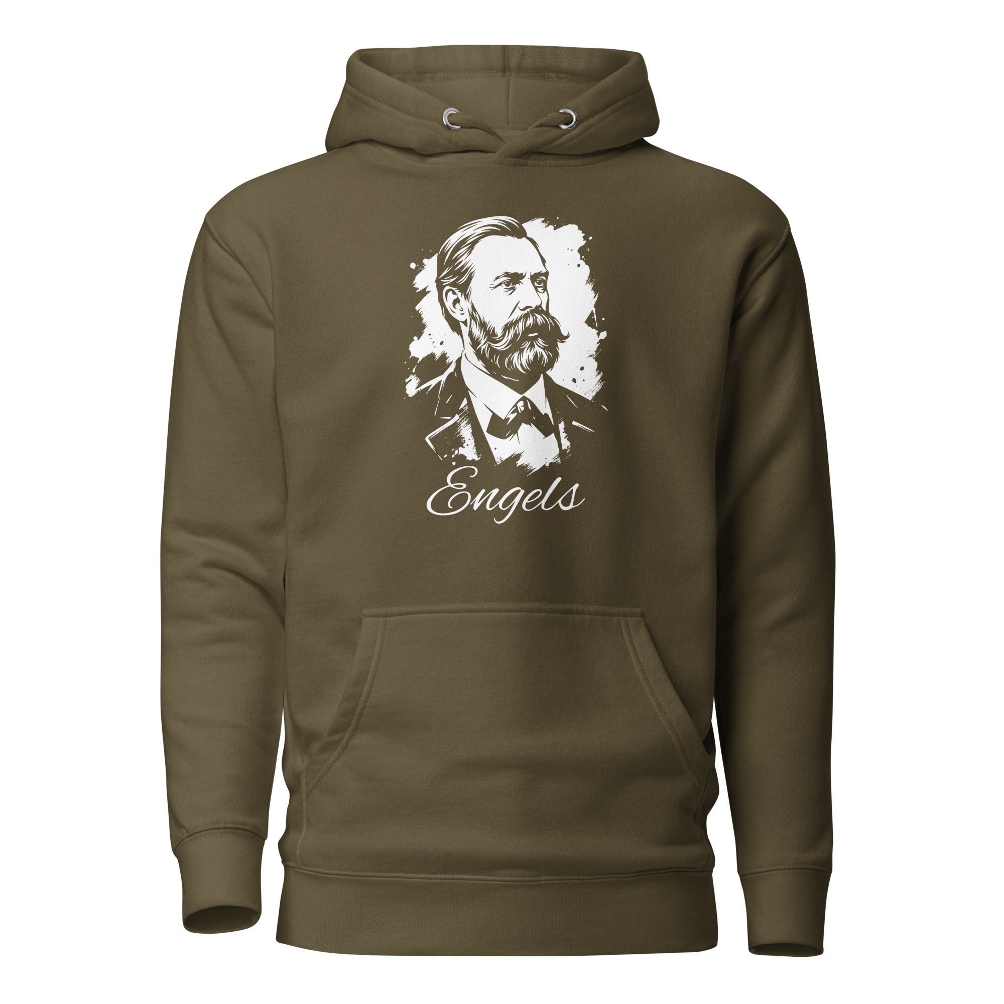 Friedrich Engels Portrait - Premium Hoodie - The Philosopher's Shirt